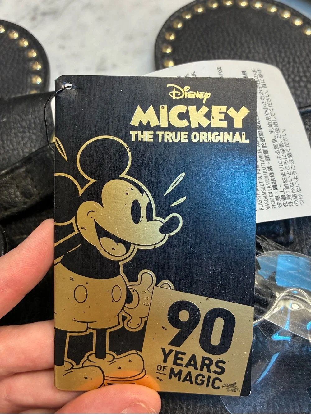 Danielle Nicole Black Leather Mickey Ear Backpack - Picture 9 of 11